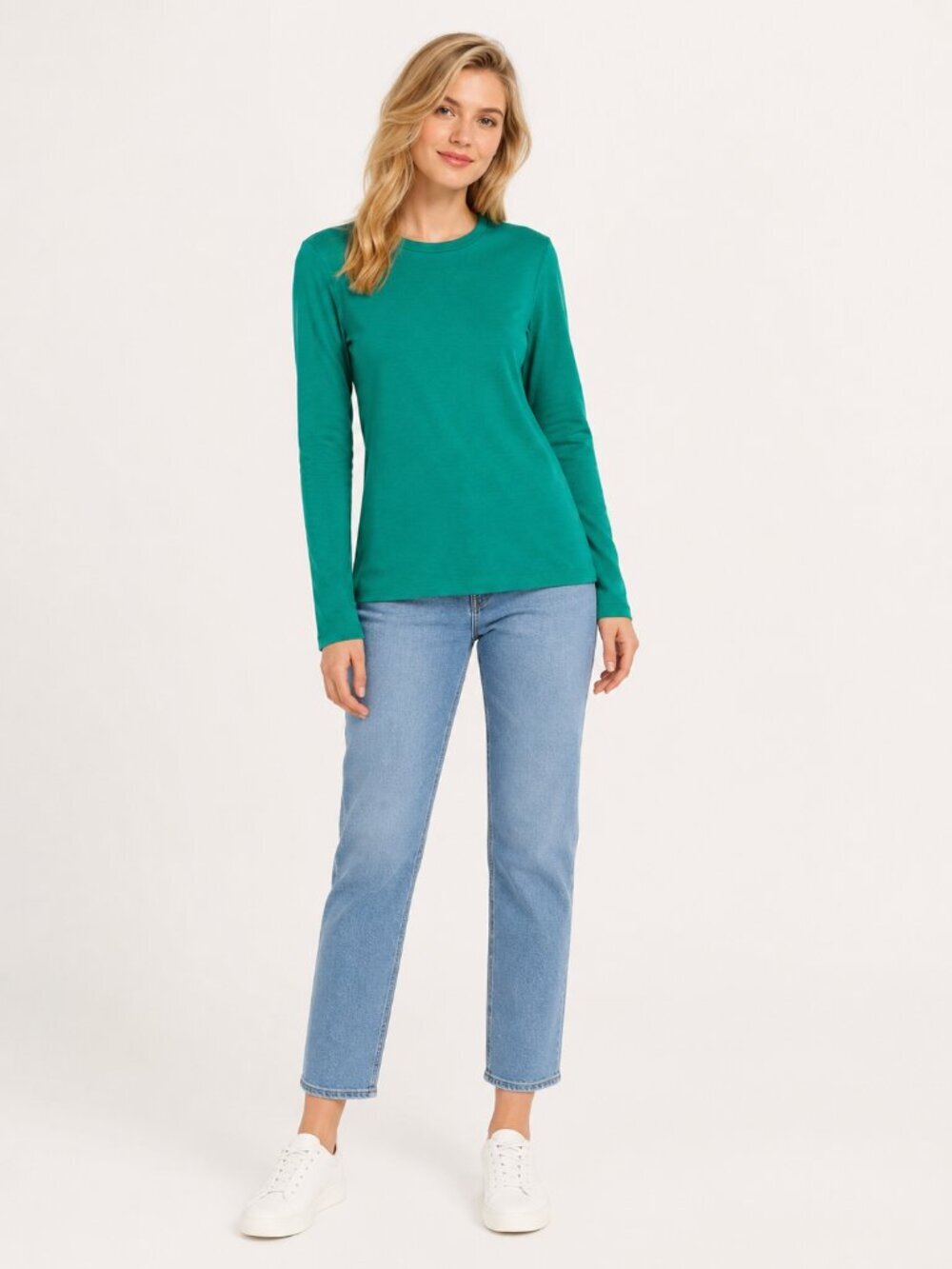NWT J. Crew Long-sleeve Everyday Tee Vintage Jade XS #A2836